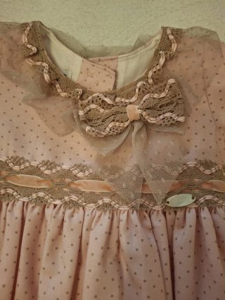 Vestido ceremonia niña bebé rosa