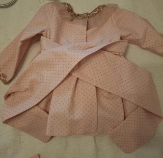 Vestido ceremonia niña bebé rosa