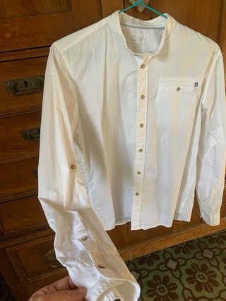 Camisa blanca cuello mao niño 15/16 años