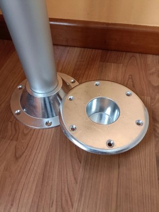 Pie Mesa de aluminio desmontable para Camper.