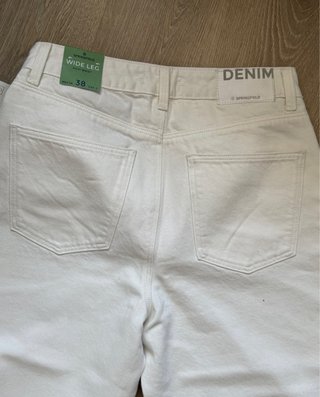 Pantalón vaquero blanco mujer