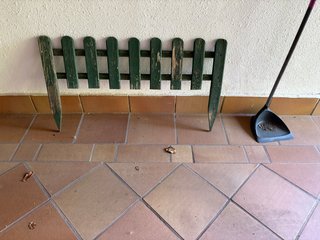 Reja borde jardín de madera. 1’07/60