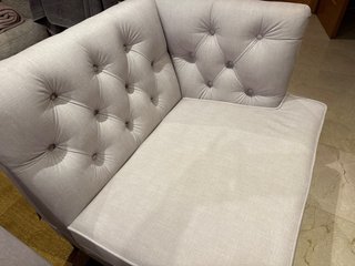 Sofá de 3 plazas en tela beige/gris
