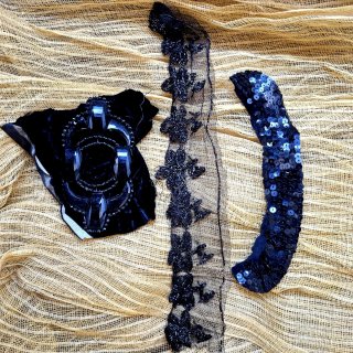 Conjunto de adornos cintas  apliques hechos a mano