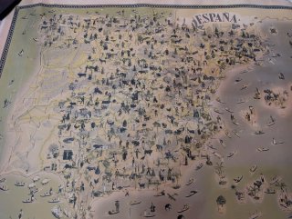 Mapa Antiguo España Ilustrado