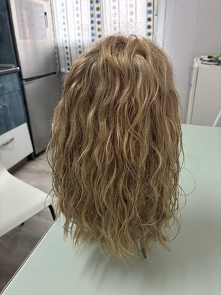 Peluca cabello humano rubia - 1 lavado