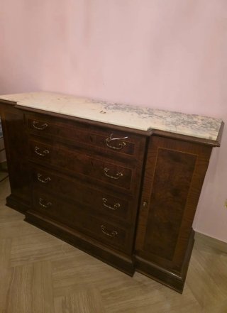 Armadio 6 ante radica con specchi stile classico