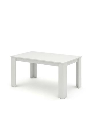 Mesa de comedor blanca de madera