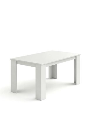 Mesa de comedor blanca de madera