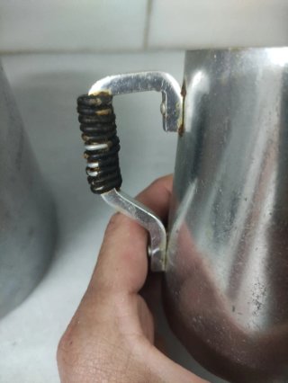 Juego de 2 Cazos Antiguos de Aluminio