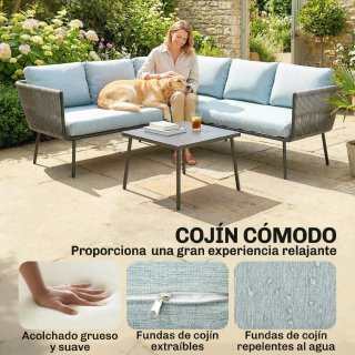 Conjunto Muebles Ratán Exterior Sofá