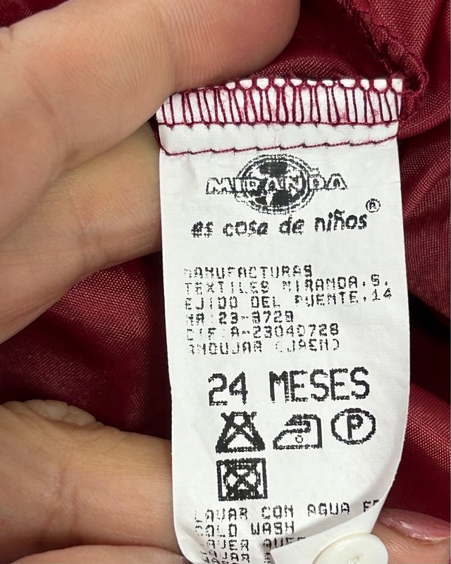 Vestido Miranda talla  24 meses