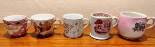 Lote 5 Tazas Antiguas Colección