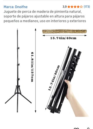 Percha entrenamiento loro Dnoifne sin estrenar