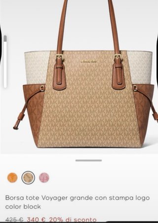 Borsa Michael Kors Beige/Marrone