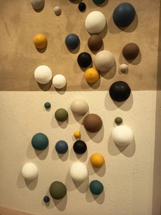 Cuadro Decorativo Bolas Piedra y Madera