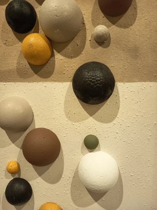 Cuadro Decorativo Bolas Piedra y Madera