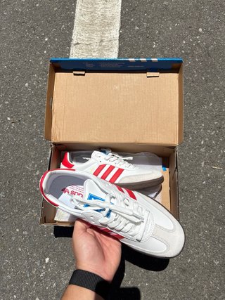 Adidas Samba Blancas y Rojas