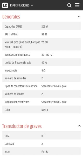 Subwoofer Pasivo LD Systems Sub88