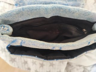 Bolso de hombro estilo denim