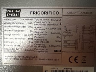 Nevera combi New Pol blanca