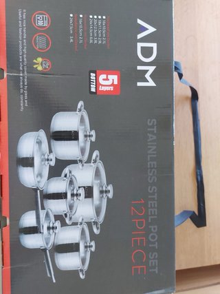 Set di pentole da cucina ADM 12 pezzi NUOVI da debuttare
