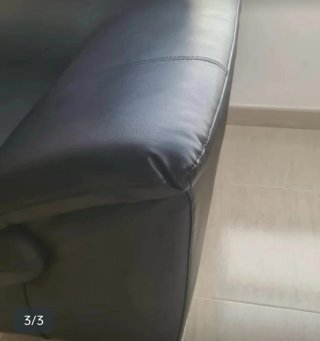 Sofá de 3 plazas negro
