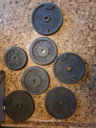 Discos de pesas gimnasio 10kg y 6kg