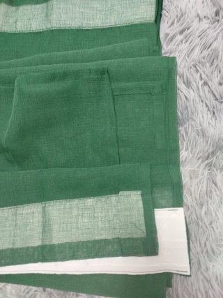 Juego 2 Cortinas Verdes Transparentes
