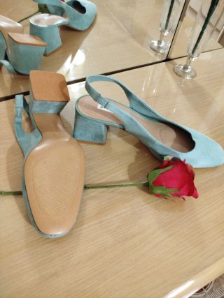 Zapatos Stradivarius verde menta