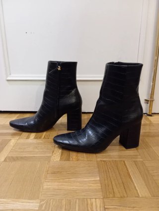 Botines H&M negros efecto piel