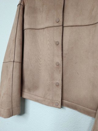 Chaqueta Zara Piel Vuelta Rosa