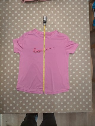 Camiseta niña talla M Nike Rosa Logo Swoosh