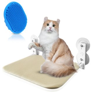 Hamaca para gatos beige 4 ventosas