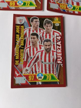 3 Cartas Adrenalyn 2016-17 Fuerza 4