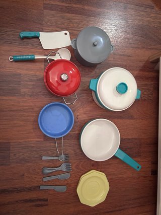 Cocina de juguete con accesorios