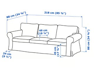 Sofá IKEA EKTORP 3 plazas + fundas