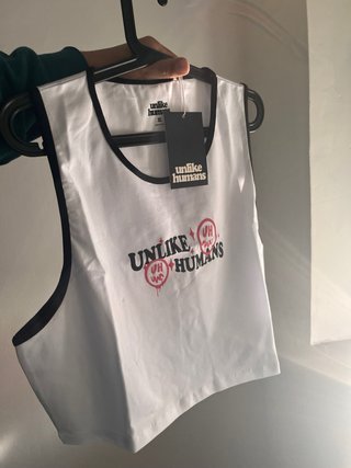 Camiseta tirantes XL blanca Unlike Humans