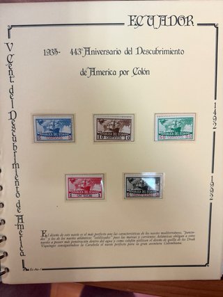 Sellos V Centenario Descubrimiento América