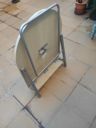 Mesa de cocina plegable madera y metal
