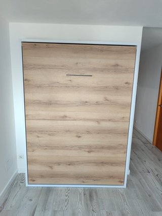 Cama Abatible Nórdico Blanco 135x190