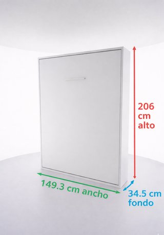 Cama Abatible Nórdico Blanco 135x190
