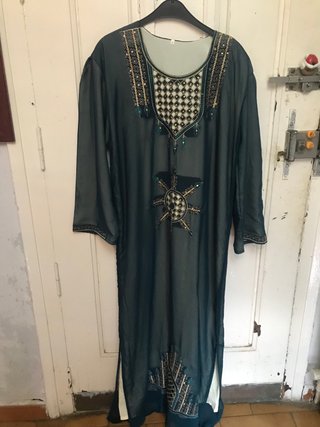 Vestido árabe bordado talla XL