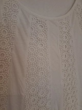 Camiseta Cortefiel M mini vestido Encaje Blanco La