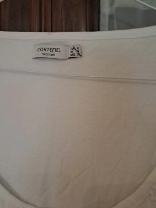 Camiseta Cortefiel M mini vestido Encaje Blanco La