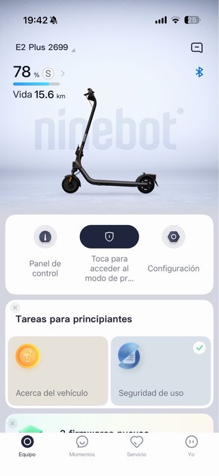 Patinete eléctrico Ninebot E2 Plus DGT Homologado