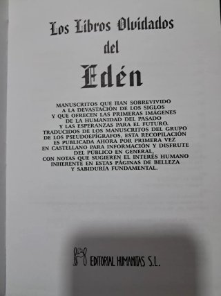 Los libros olvidados del Edén.