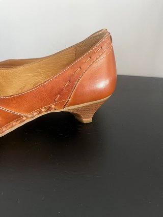Zapato verano tacón bajo marrón