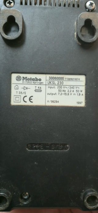 Cargador Metabo 7.2V-15.6V