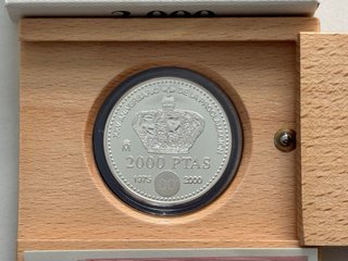 Moneda Plata 2000 pts XXV Aniversario proclamacion